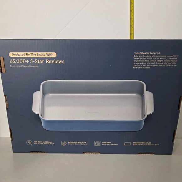 NEW Caraway 13 x 9" Rectangle Pan in Slate Blue. - Picture 2 of 6